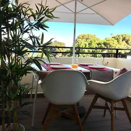 דירה Great Sea View Apartment, Near The Beach, With Ac And Pools אלבופיירה